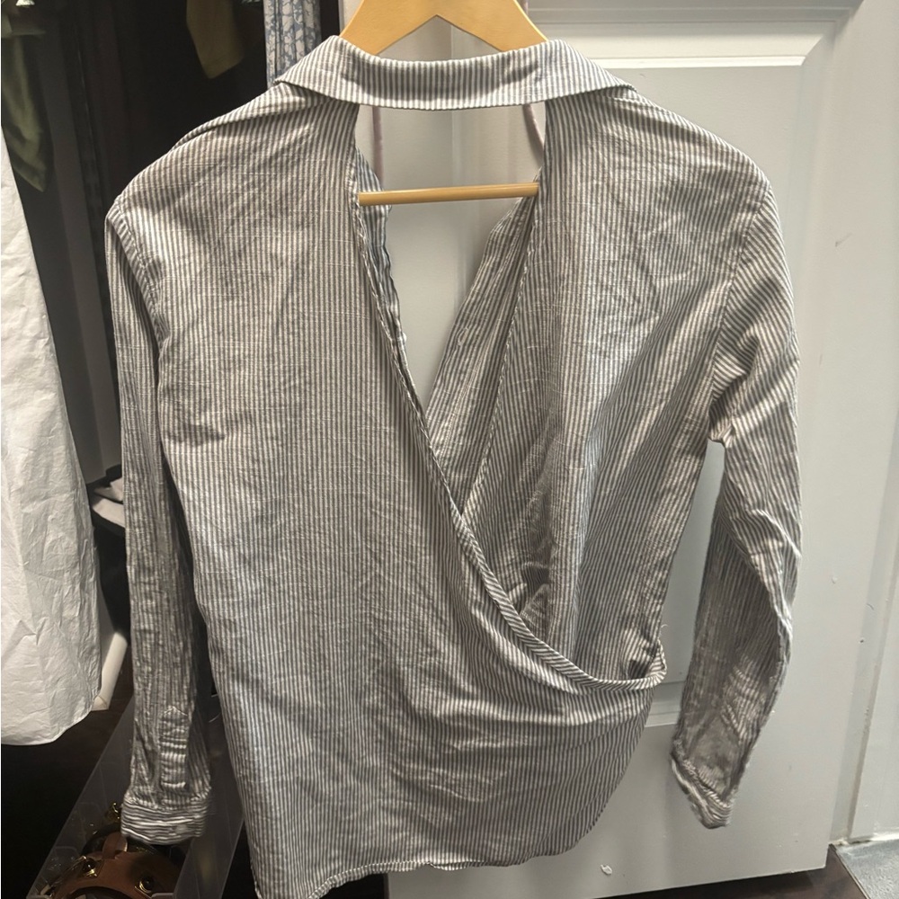 Heartloom Gray Striped Shirt